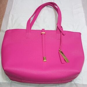 Vince Camuto legant Pink safiano leather Tote Bag